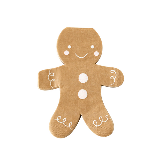 Gingerbread Man Peppermint Napkins - 24pk