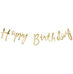 Gold Foiled Happy Birthday Banner