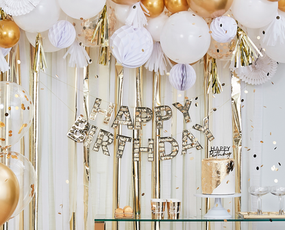 Gold Happy Birthday Party Cups