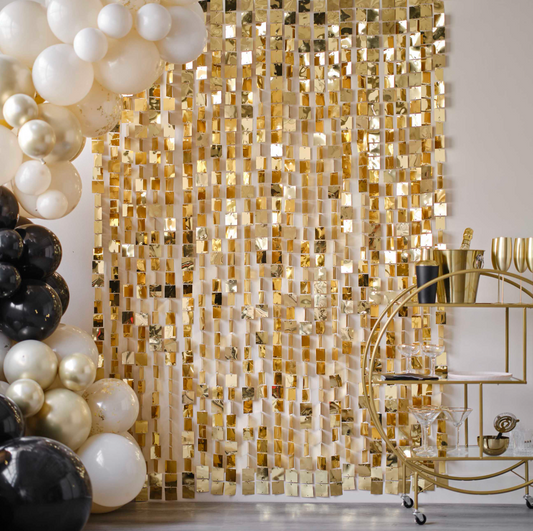 Champagne Gold Sequin Hanging Backdrop Party Decoration