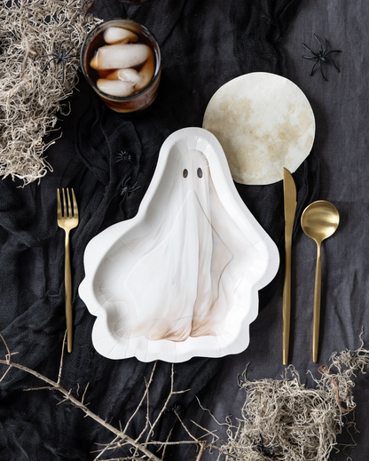 Halloween Ghost Paper Plates - 8pk