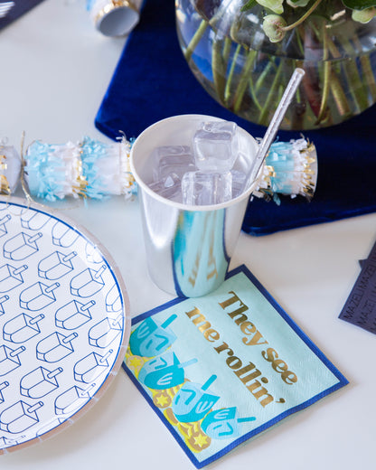 They See Me Rollin' Hanukkah Cocktail Napkins - 20pk