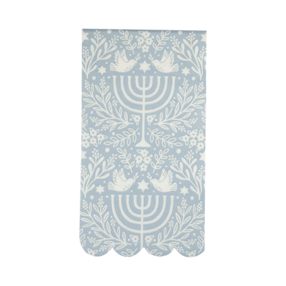 Hanukkah Floral Menorah Dinner Napkins - 24pk