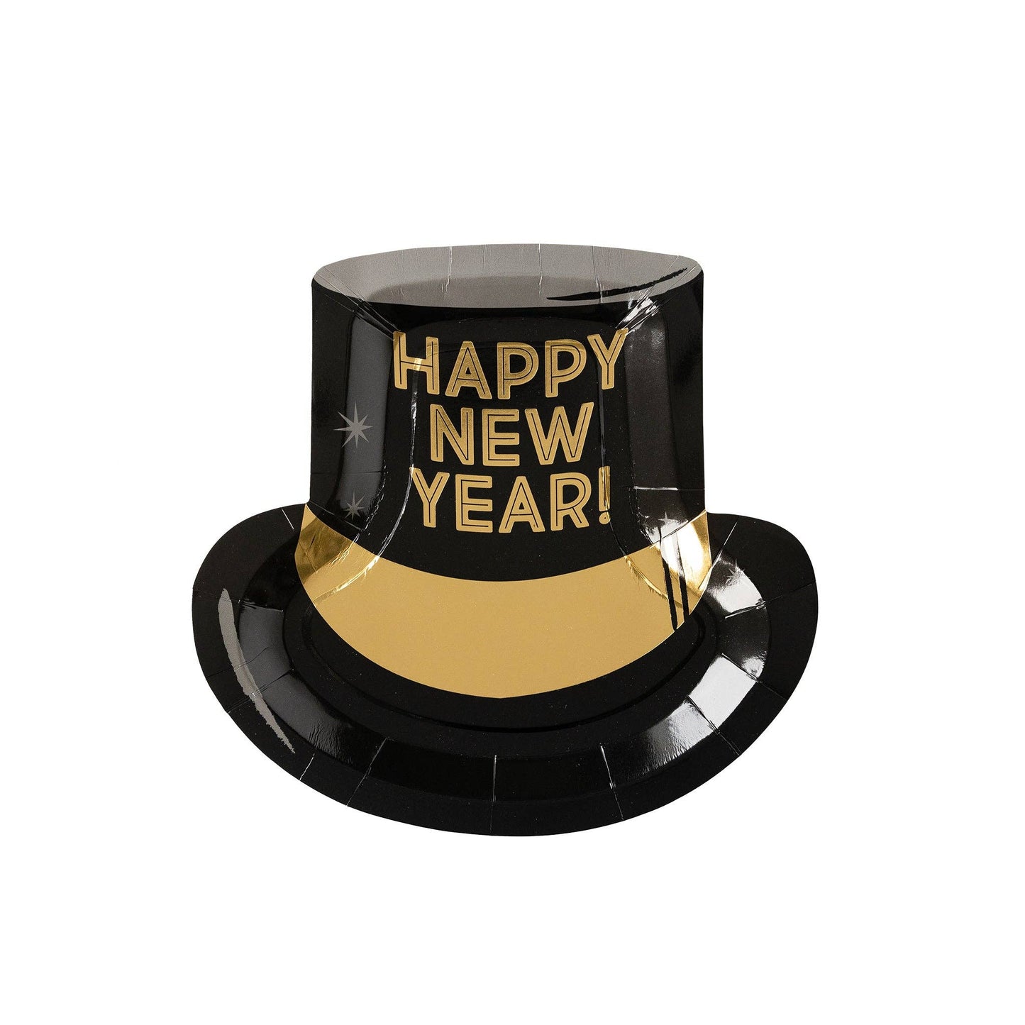 Happy New Year Hat Shaped Paper Plates - 8pk