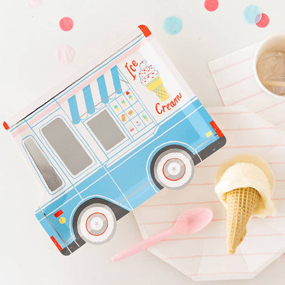 Ice Cream Truck Large Paper Plates - 8pk