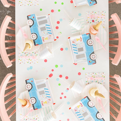 Ice Cream Truck Large Paper Plates - 8pk