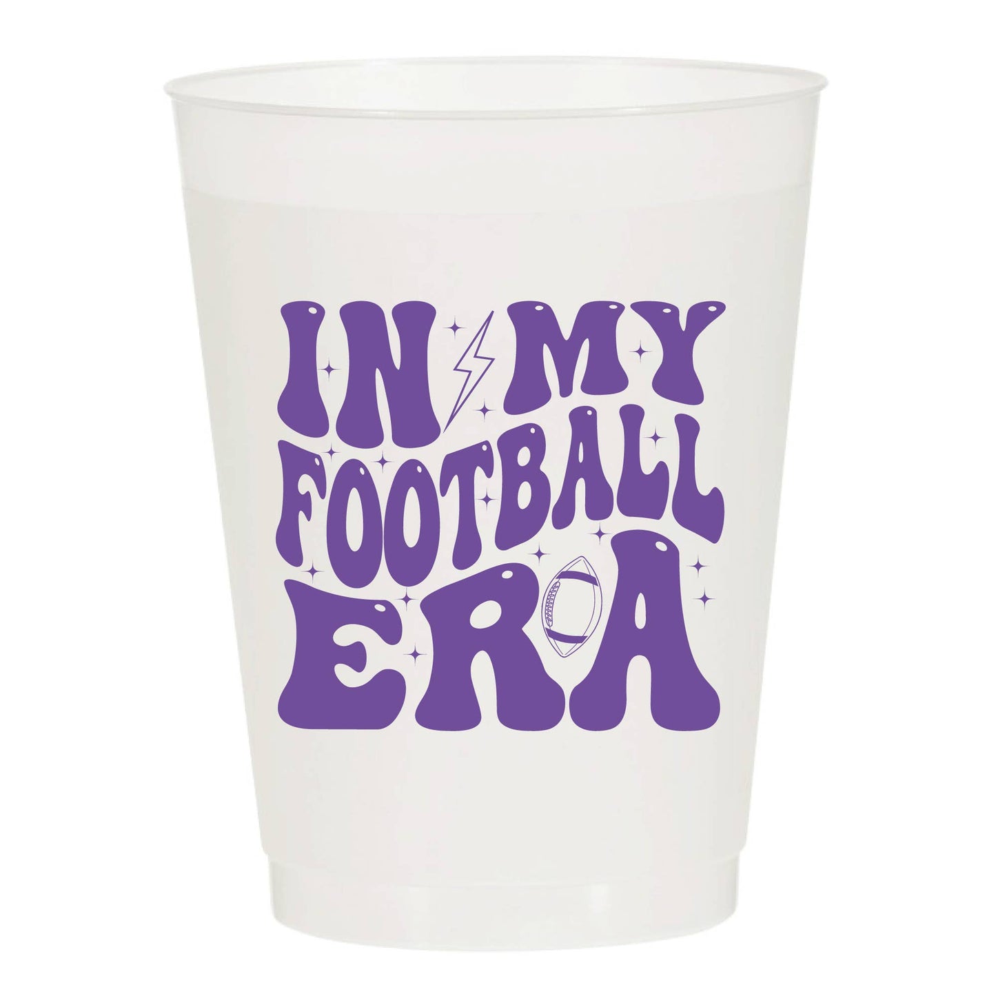 In My Football Era Reusable 16oz Frosted Cups - 6pk