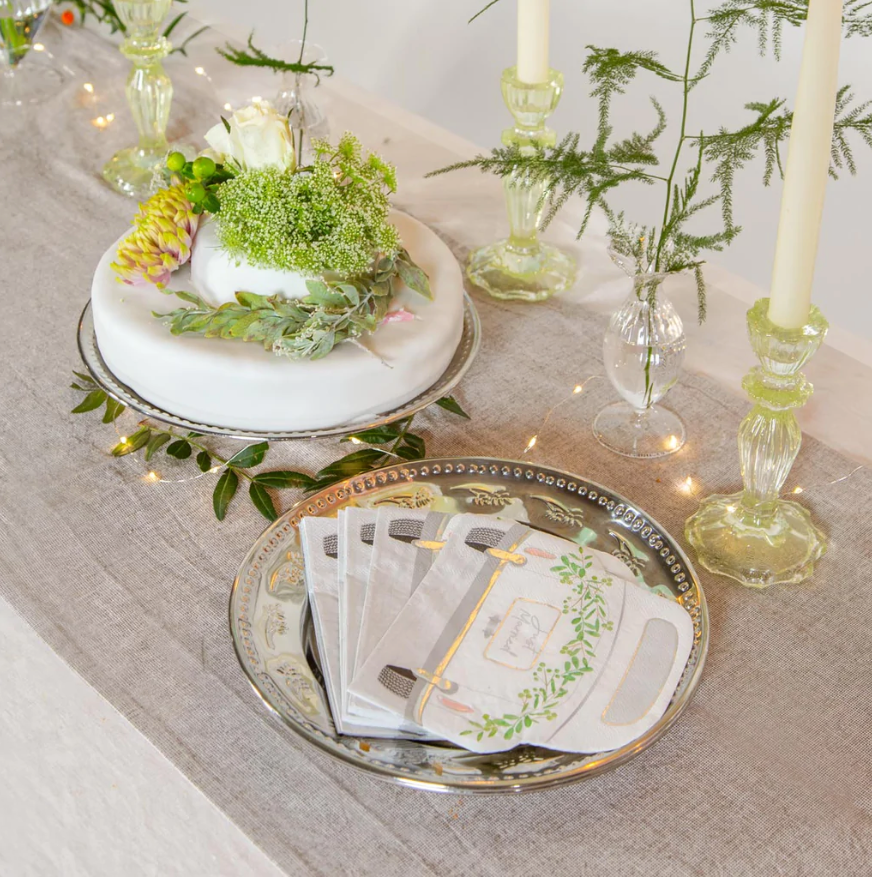 Botanical Bride 'Just Married' Car Shaped Paper Napkins - 16pk