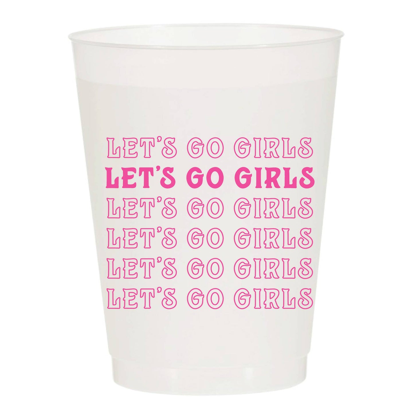 Let's Go Girls Shatterproof 16oz Reusable Frosted Cups - 6pk