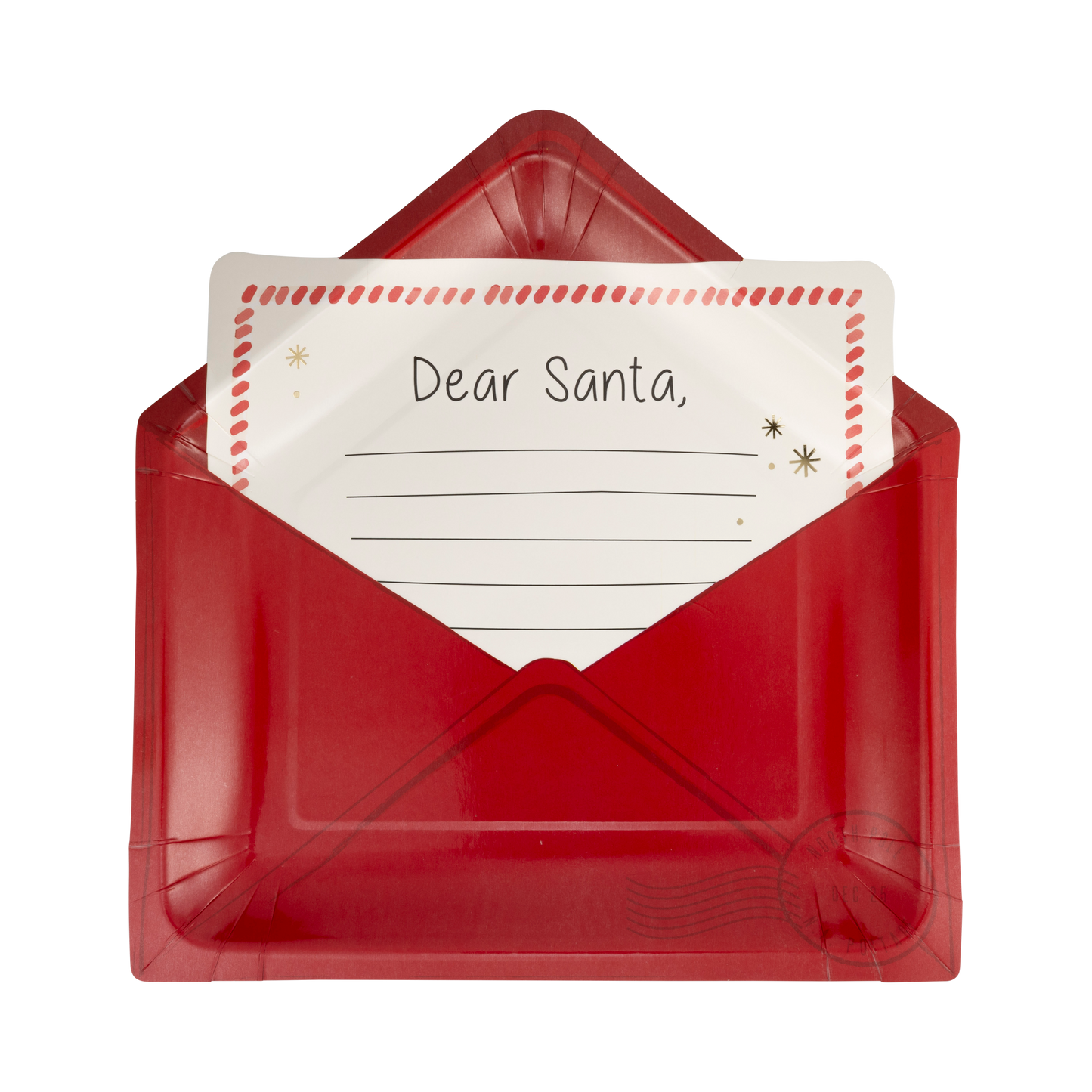 Letter to Santa Shaped Paper Plates - 8pk