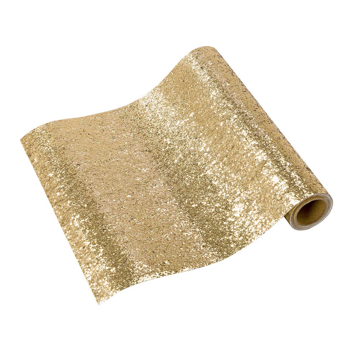 Luxe Gold Glitter Fabric Table Runner - 6ft