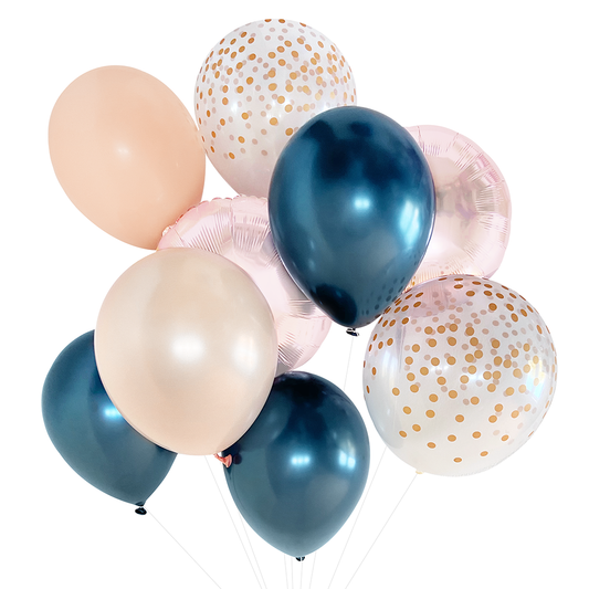 Balloon Bouquet - Navy & Blush