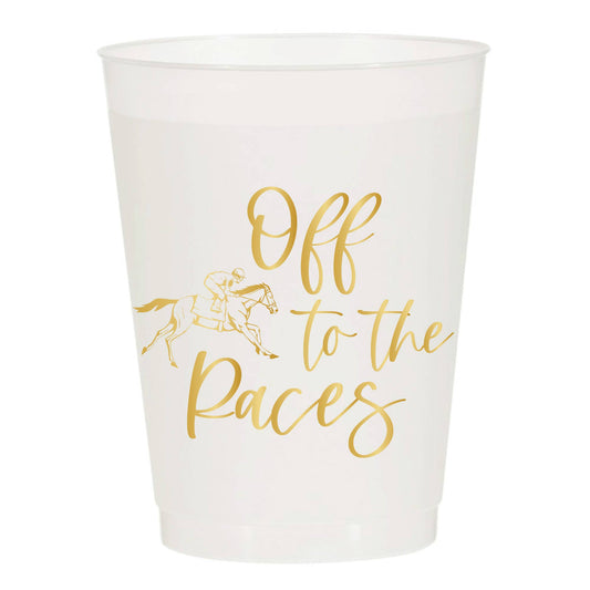 Off To The Races Kentucky Derby Horse Jockey Shatterproof Cups - 6pk