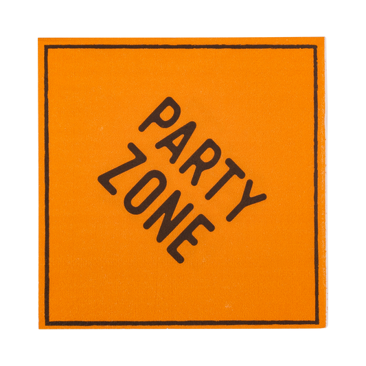 Party Zone Construction Sign Beverage Napkins - 24pk