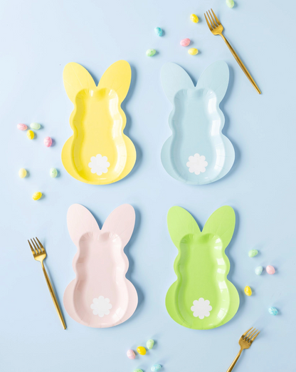 Assorted Pastel Bunny Paper Plate Set - 8pk