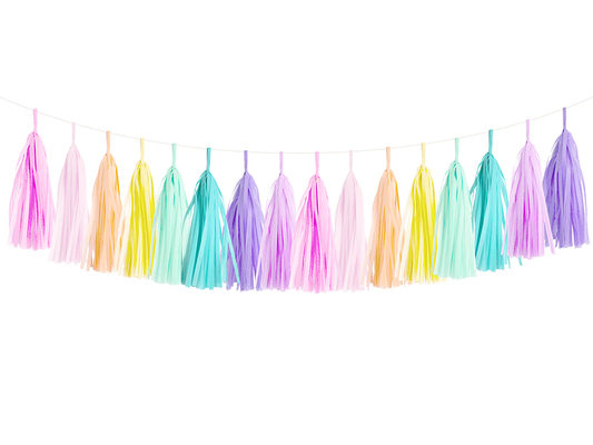 Pastel Rainbow Tassel Garland Kit