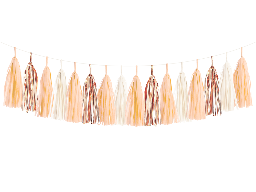 Peach & Rose Gold Tassel Garland Kit