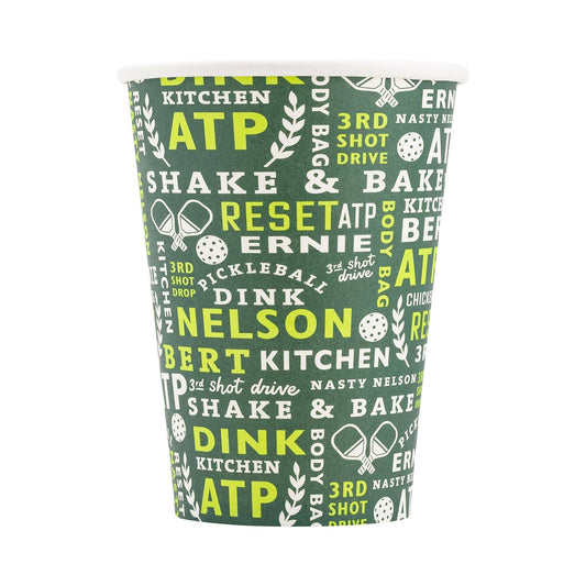 Pickleball Party 12 oz Paper Cups - 8pk