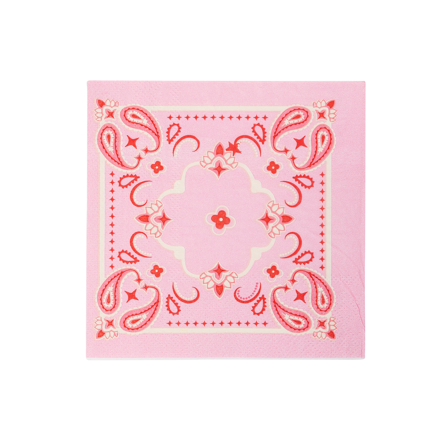 Pink Bandana Paper Cocktail Napkins - 24pk