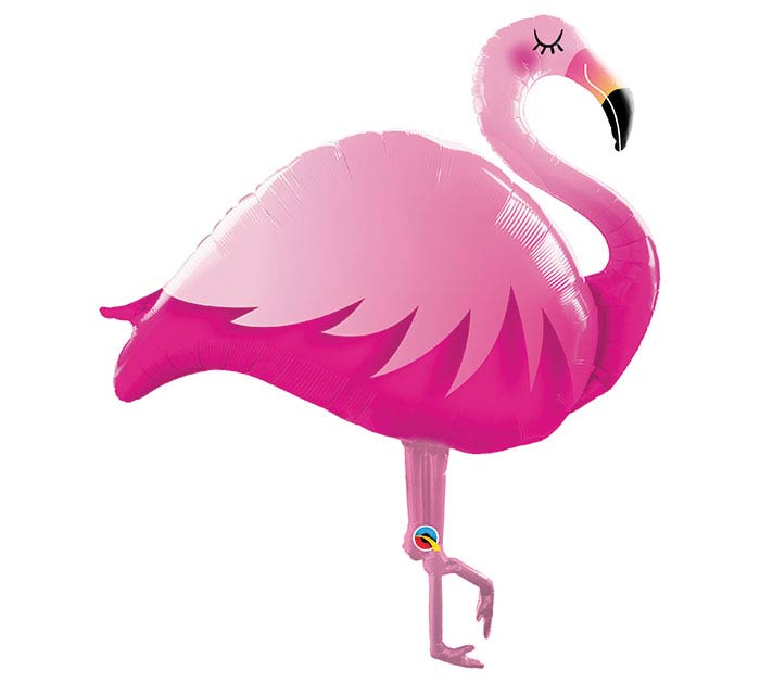 Tropical Pink Flamingo Shape 46" Packaged Foil Balloon