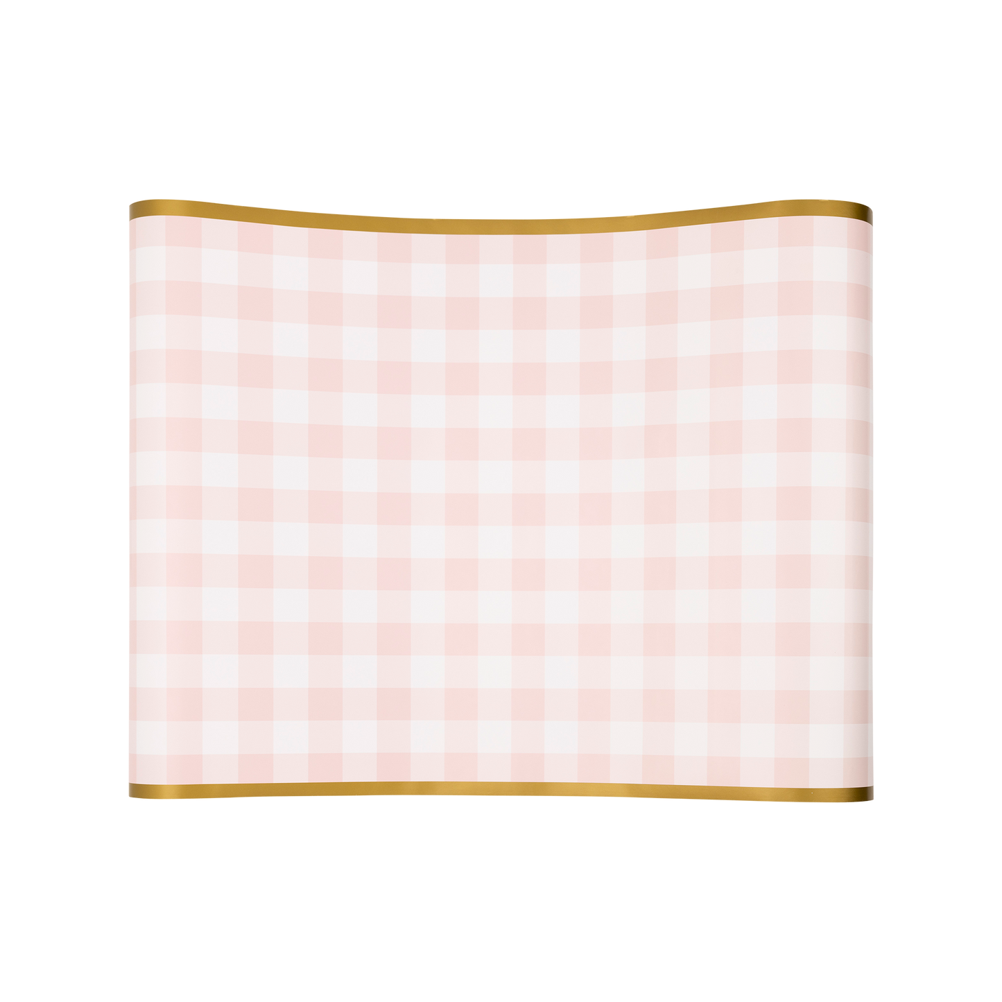 Pink Gingham Paper Table Runner