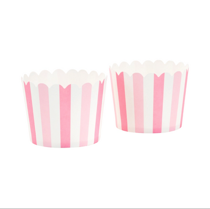 Pink Striped Treat Cups - 20pk