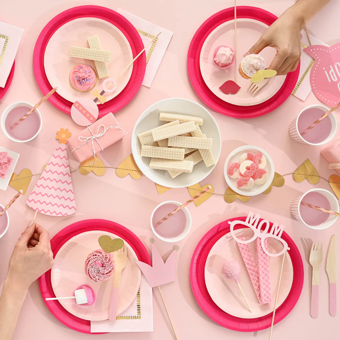 Pale Pink Classic Small Paper Plates - 10pk