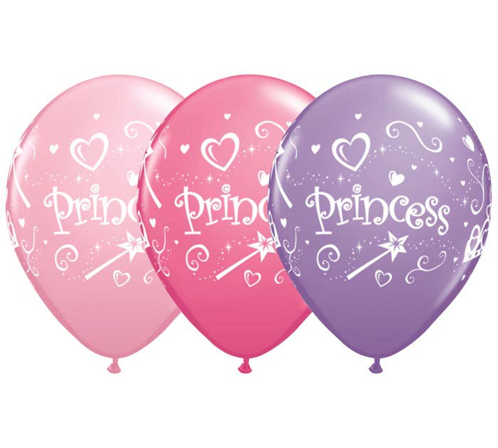 Assorted Princess Latex Party Balloons - 6 pk
