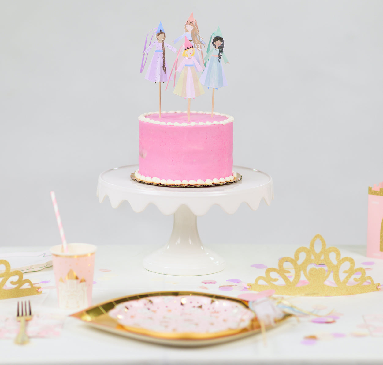 Magical Princess Cake Toppers - 4pk