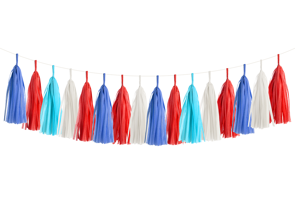 Red, White & Blue Tassel Garland Kit