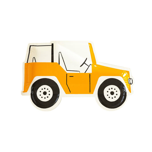 Safari Jeep Shaped Paper Plates - 8pk