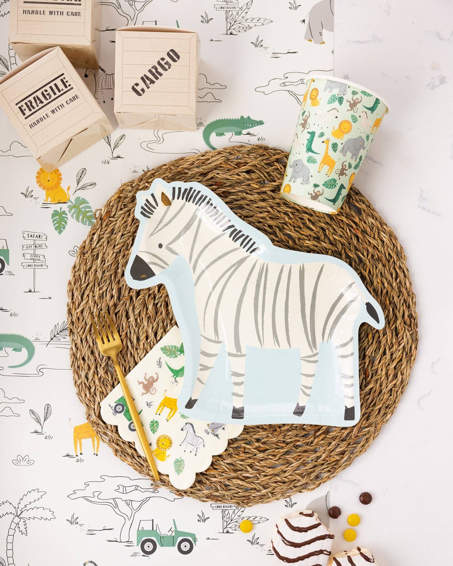 Safari Party Cargo Treat Boxes - 8pk