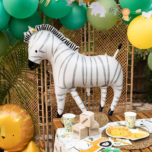 Safari Zebra Mylar Balloon