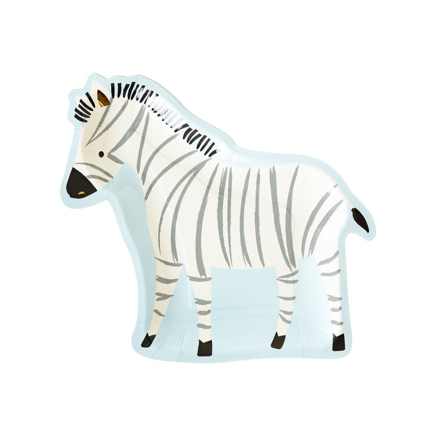 Safari Zebra Shaped Paper Plates - 8pk