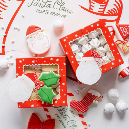 Santa Christmas Cookie Boxes - 6pk