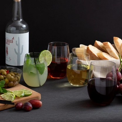 Upscale Round Clear 12oz. Stemless Plastic Cups - 6pk