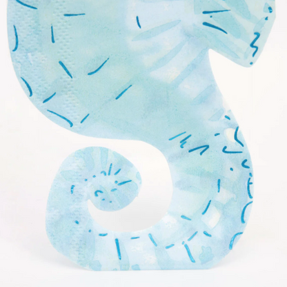 Seahorse Die-Cut Party Napkins - 16pk