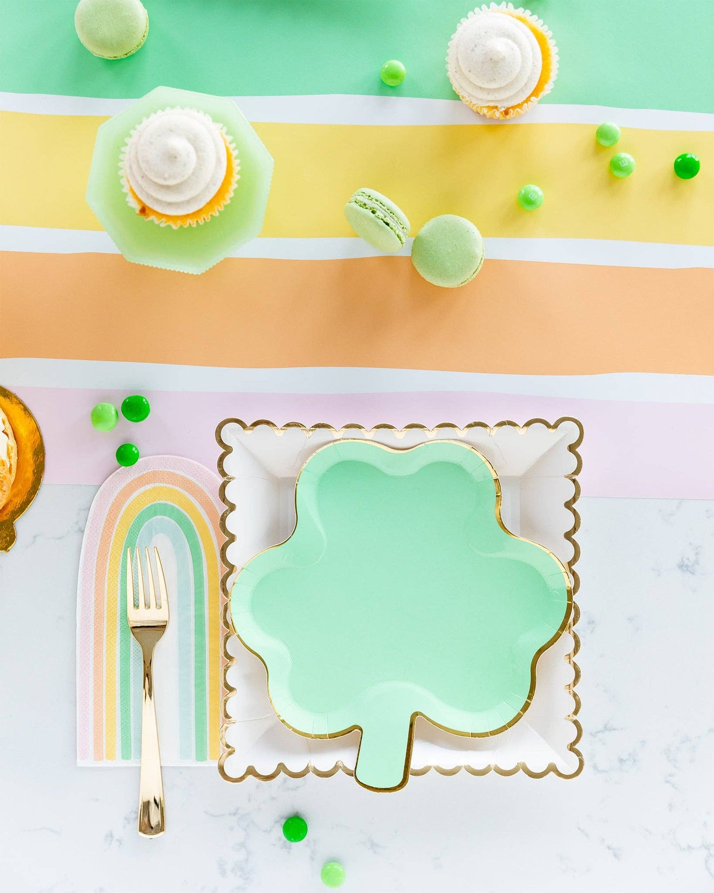 Pastel Clover Shaped Plates - 8pk