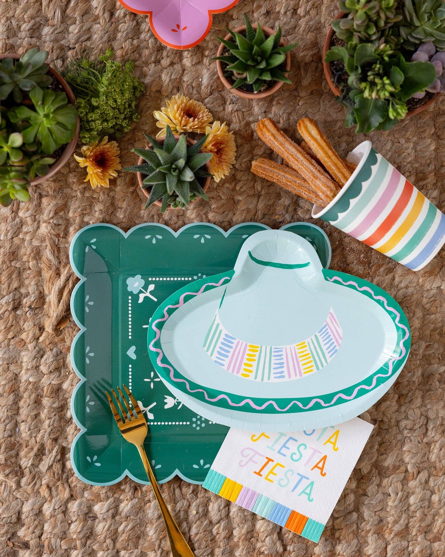 Fiesta Fringed Cocktail Napkins - 24pk