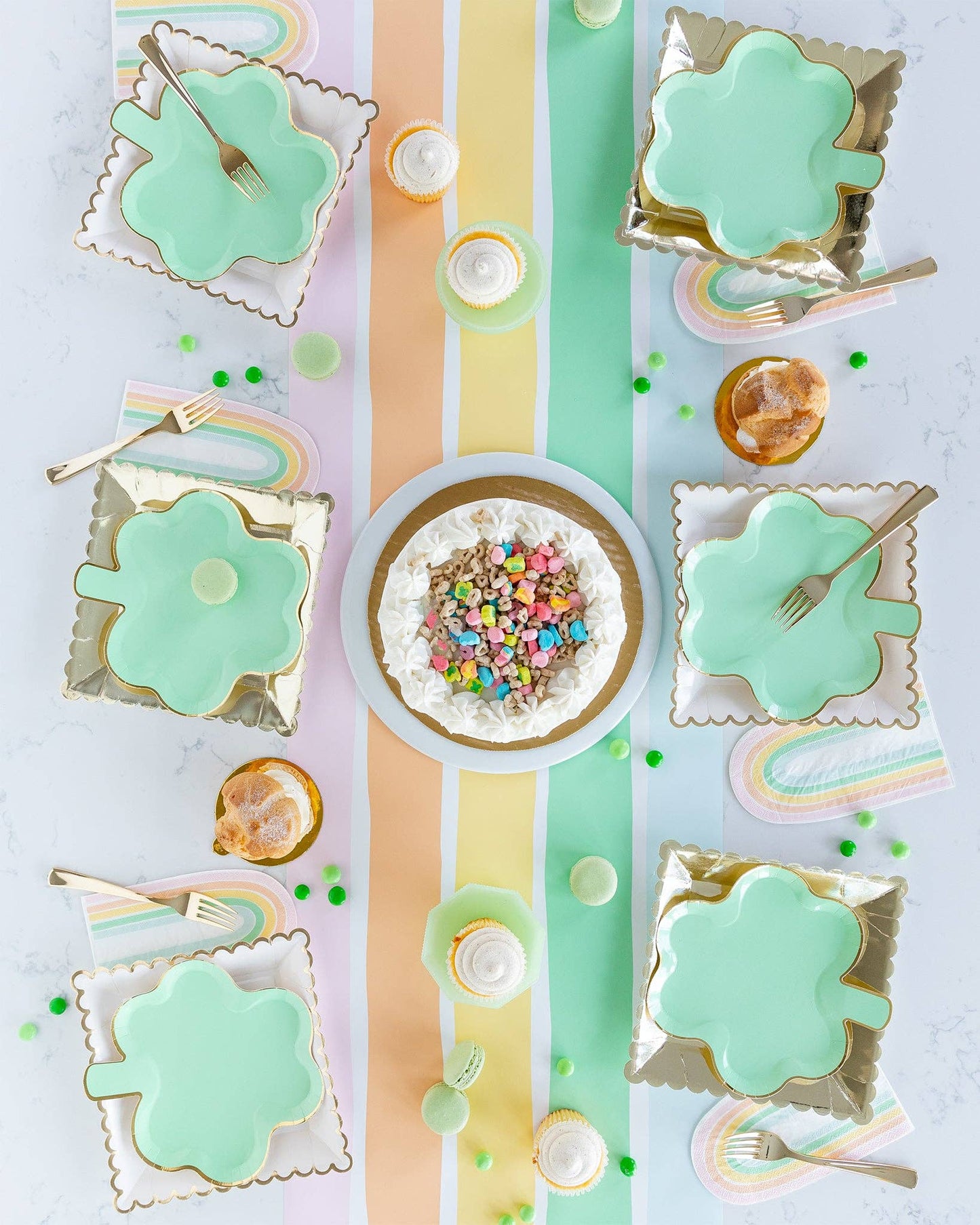 Pastel Clover Shaped Plates - 8pk