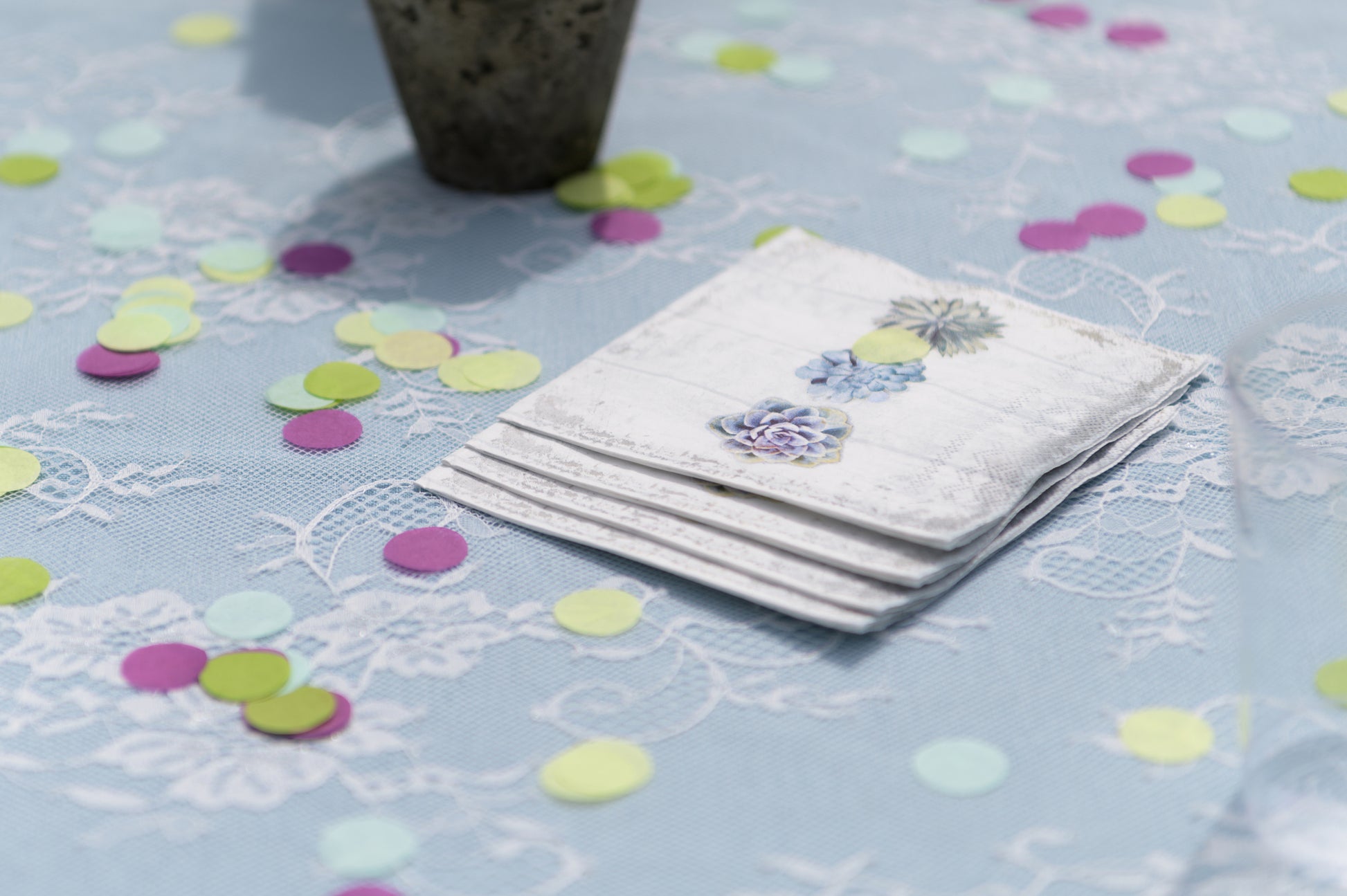 succulent cocktail napkins Succulents Still Life Paper Cocktail Napkins