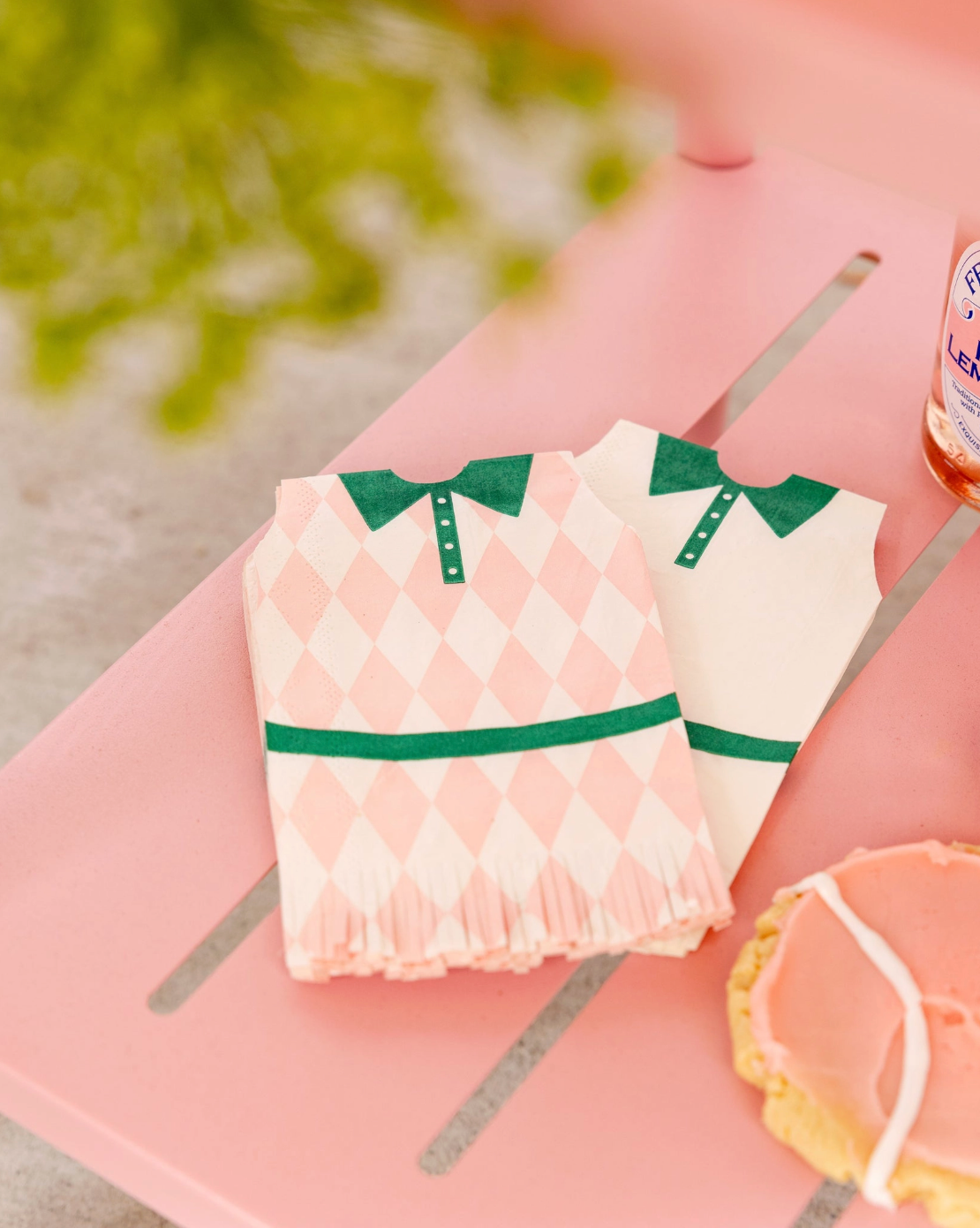 Tennis Dress Fringed Napkin Set - 24pk