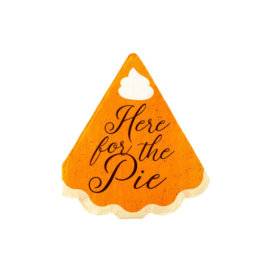 Thanksgiving Pumpkin Pie Slice Napkins - 24pk