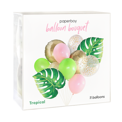 Balloon Bouquet - Tropical with Leaves