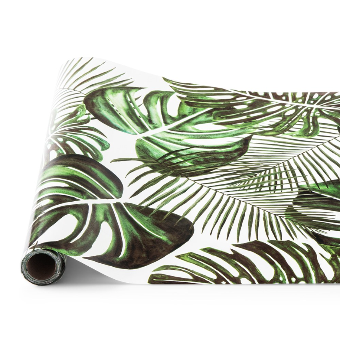 Tropical Monstera Leaf Paper Table Runner