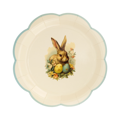 Vintage Easter 9" Paper Plates - 8pk