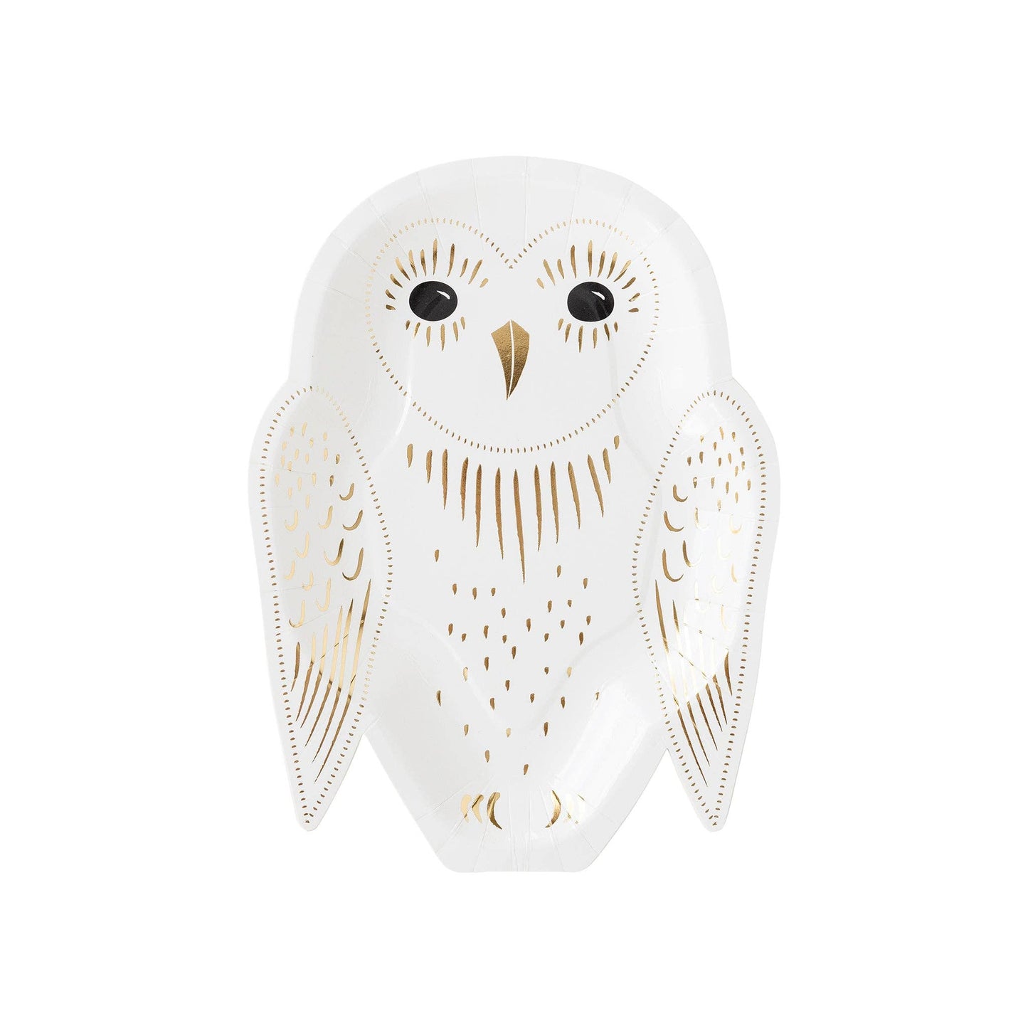 Spellbound White Owl Shaped Paper Plates - 8pk