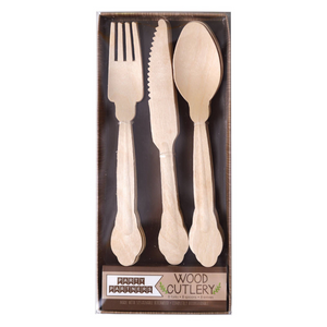 Wood Eco-Friendly Cutlery Set (Service for 8)