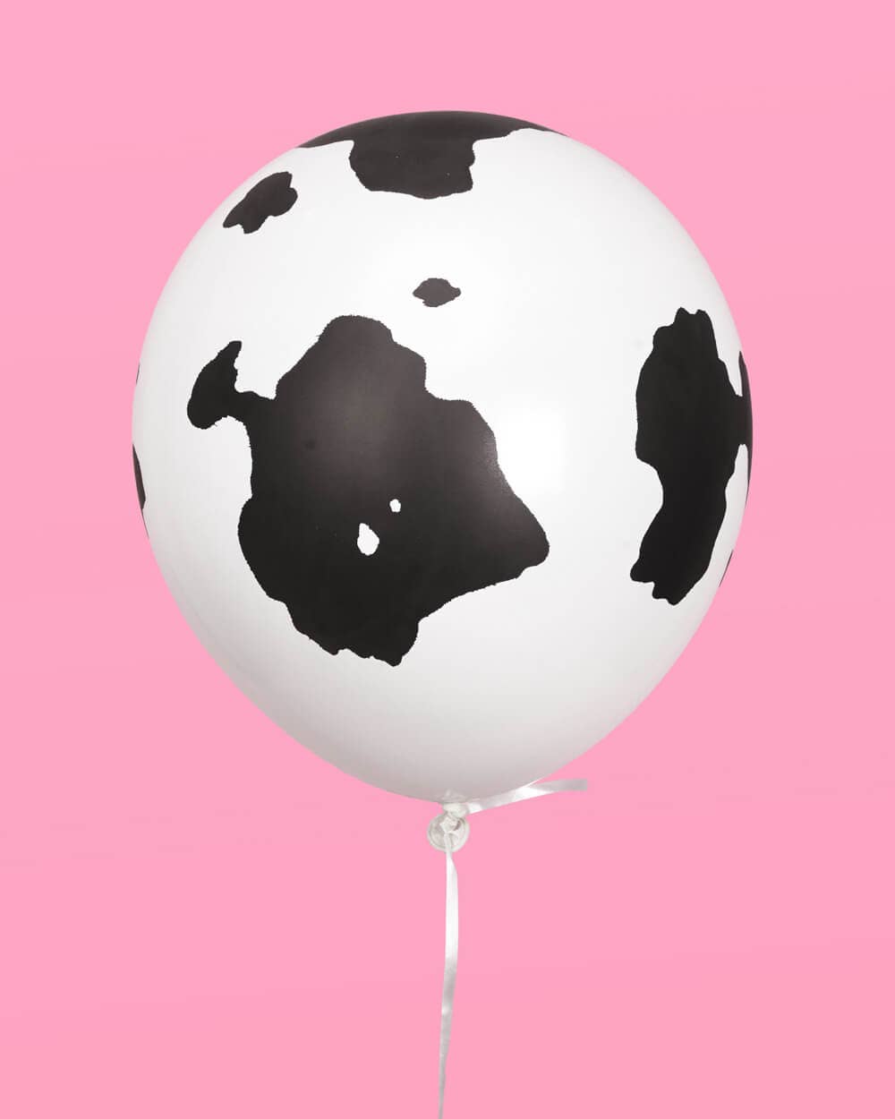 Pink & Black Assorted Cow Print Latex Balloons - 24pk