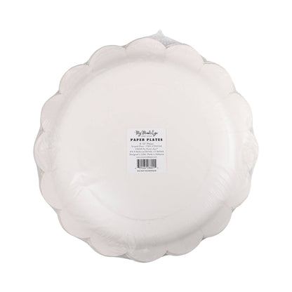 Green & White Striped 10” Paper Plates - 8pk